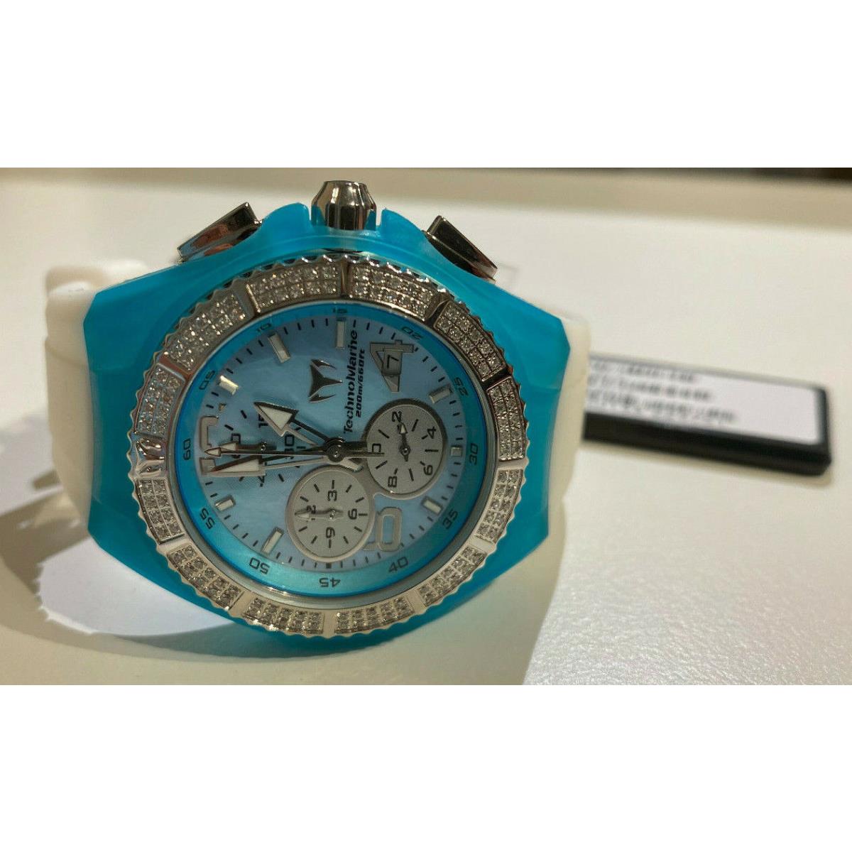 Technomarine Cruise 108025 Blue / White Diamond + Extra Band Cover 40mm