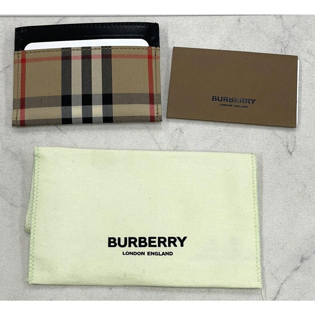 Burberry Check Leather Credit Card Holder