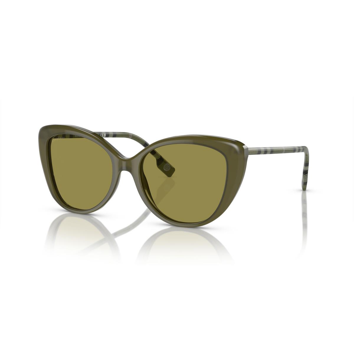 Burberry BE 4407 4090/2 Matte Green Acetate Sunglasses Green Standard Lens