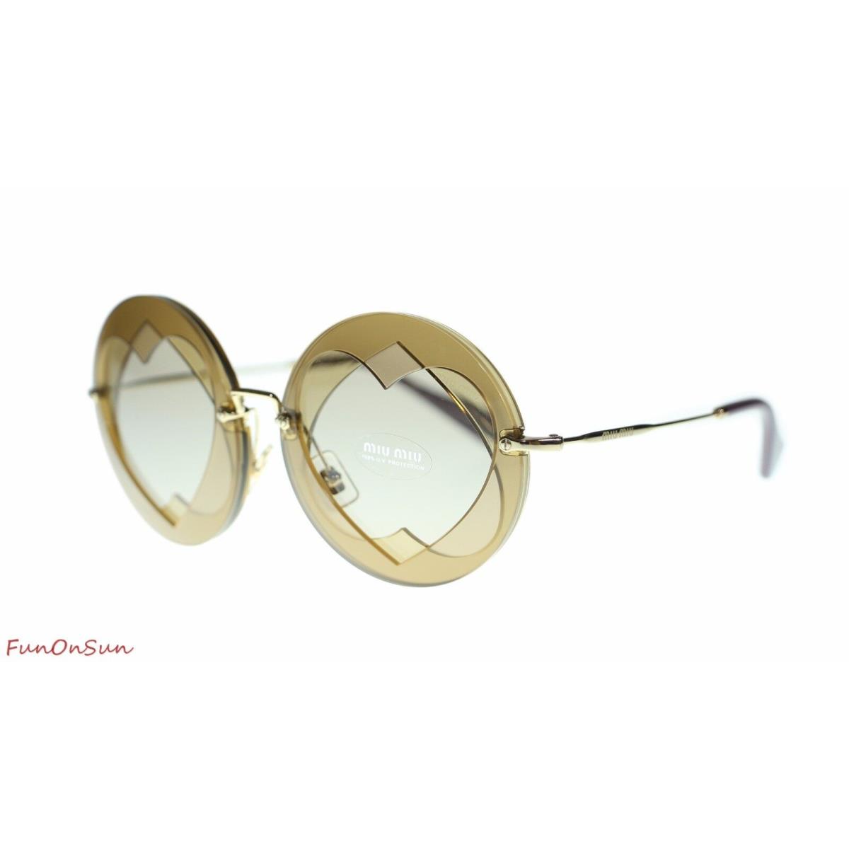Miu Miu Women`s Sunglasses MU01SS VA25J2 Hazelnut Yellow/light Brown Lens 62mm