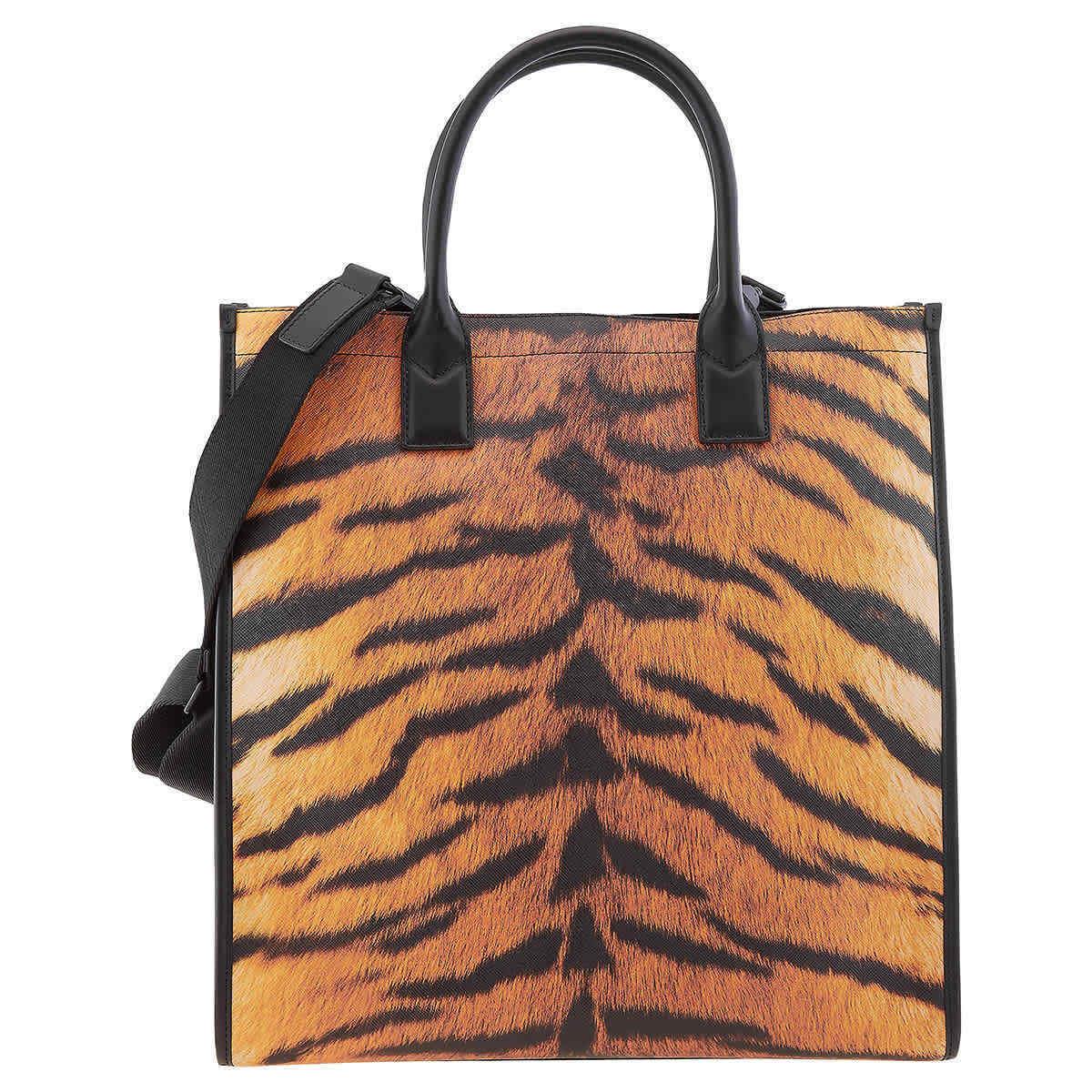 Burberry Tiger Print Denny Slim Vertical Tote Bag 8050874