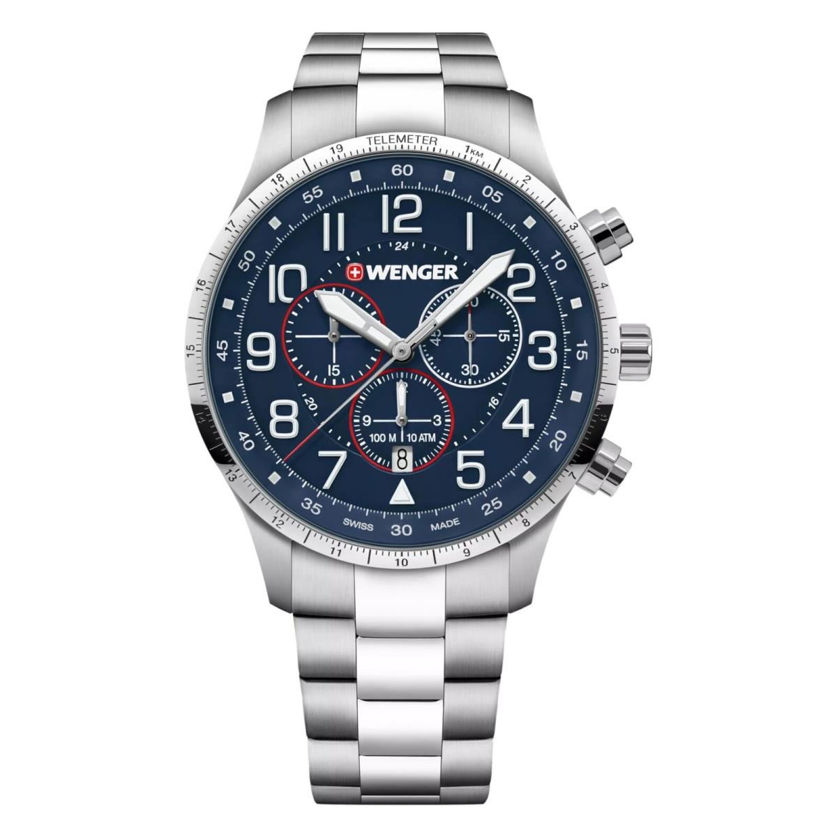 Wenger Swiss Army Men`s 01.1543.118 Attitude Chrono Blue Dial 44 mm