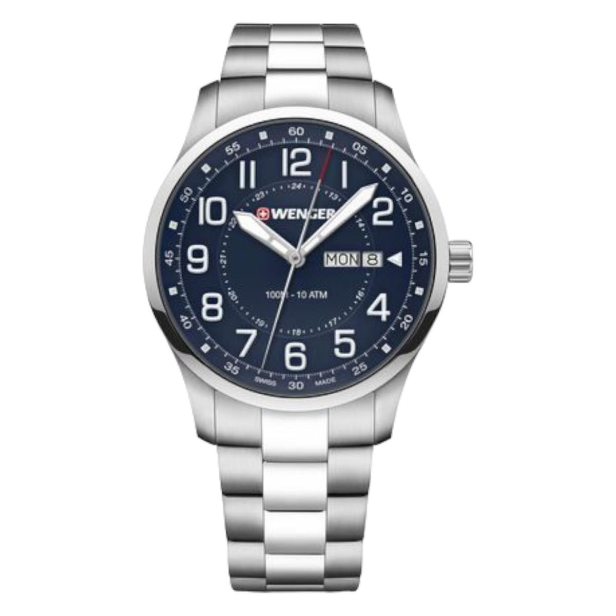 Wenger Swiss Army Men`s 01.1541.125 Attitude Blue Dial Watch 42 mm