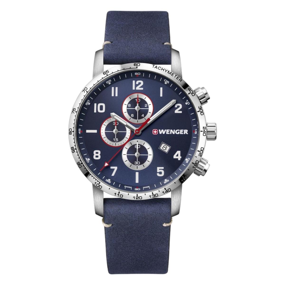 Wenger Swiss Army Men`s 01.1543.109 Attitude Blue Dial Watch 44mm