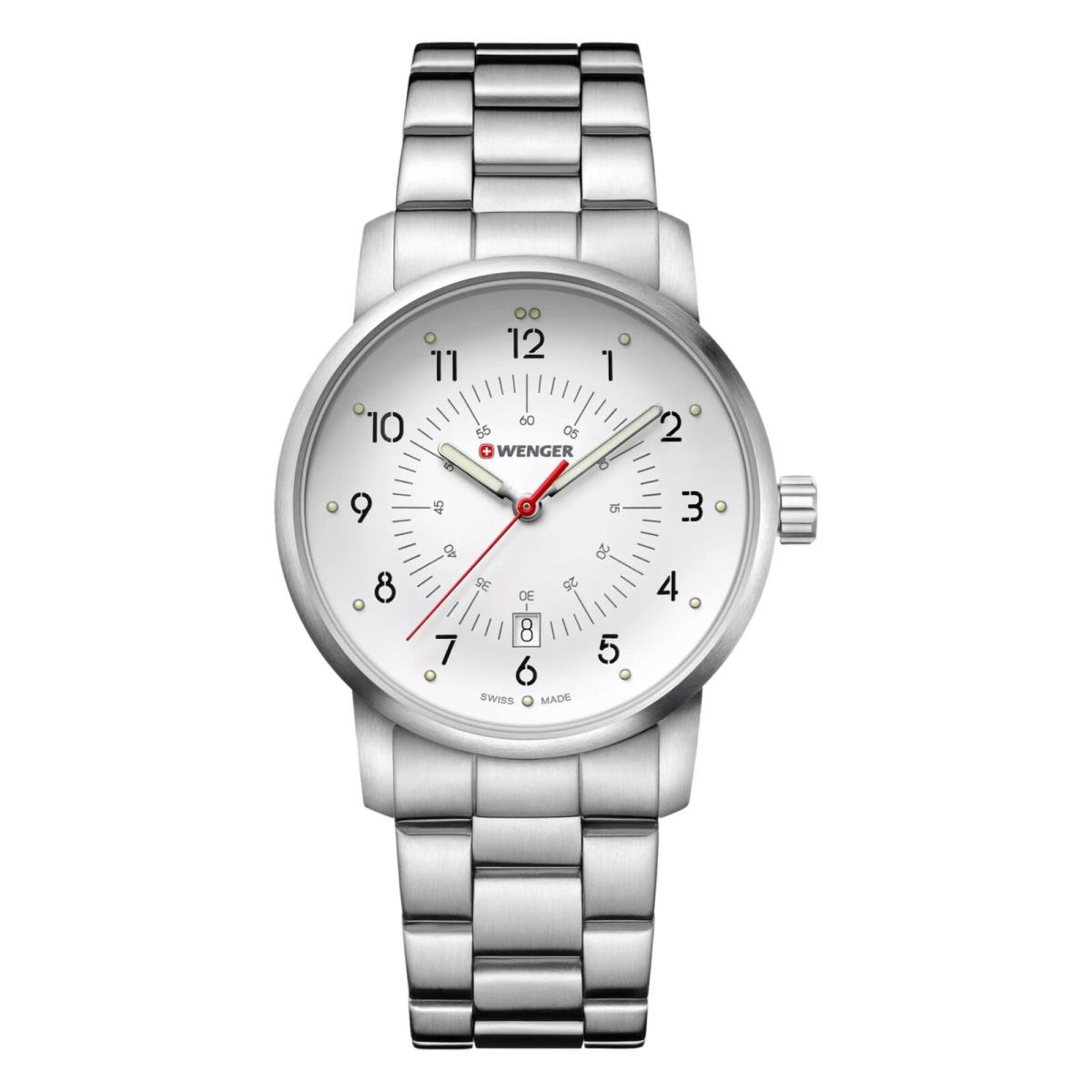 Wenger Swiss Army Men`s 01.1641.114 Avenue White Dial Watch 42 mm