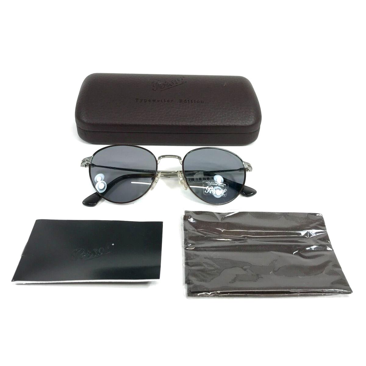 Persol Sunglasses 2445-S 1085/R5 Gunmetal Gray Round with Gray Lenses 52-25-145