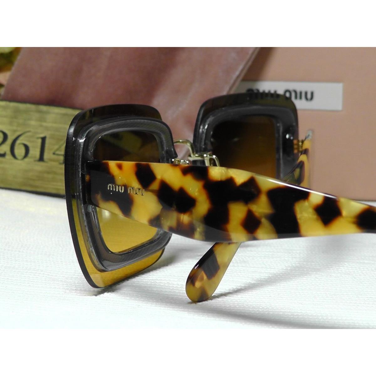 Miu Miu sunglasses  - Light Havana Frame, Gray / Yellow Lens 8