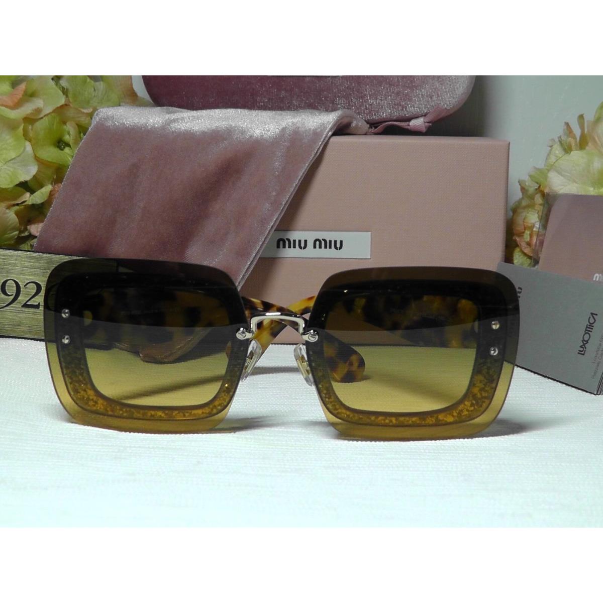 Miu Miu sunglasses  - Light Havana Frame, Gray / Yellow Lens 0