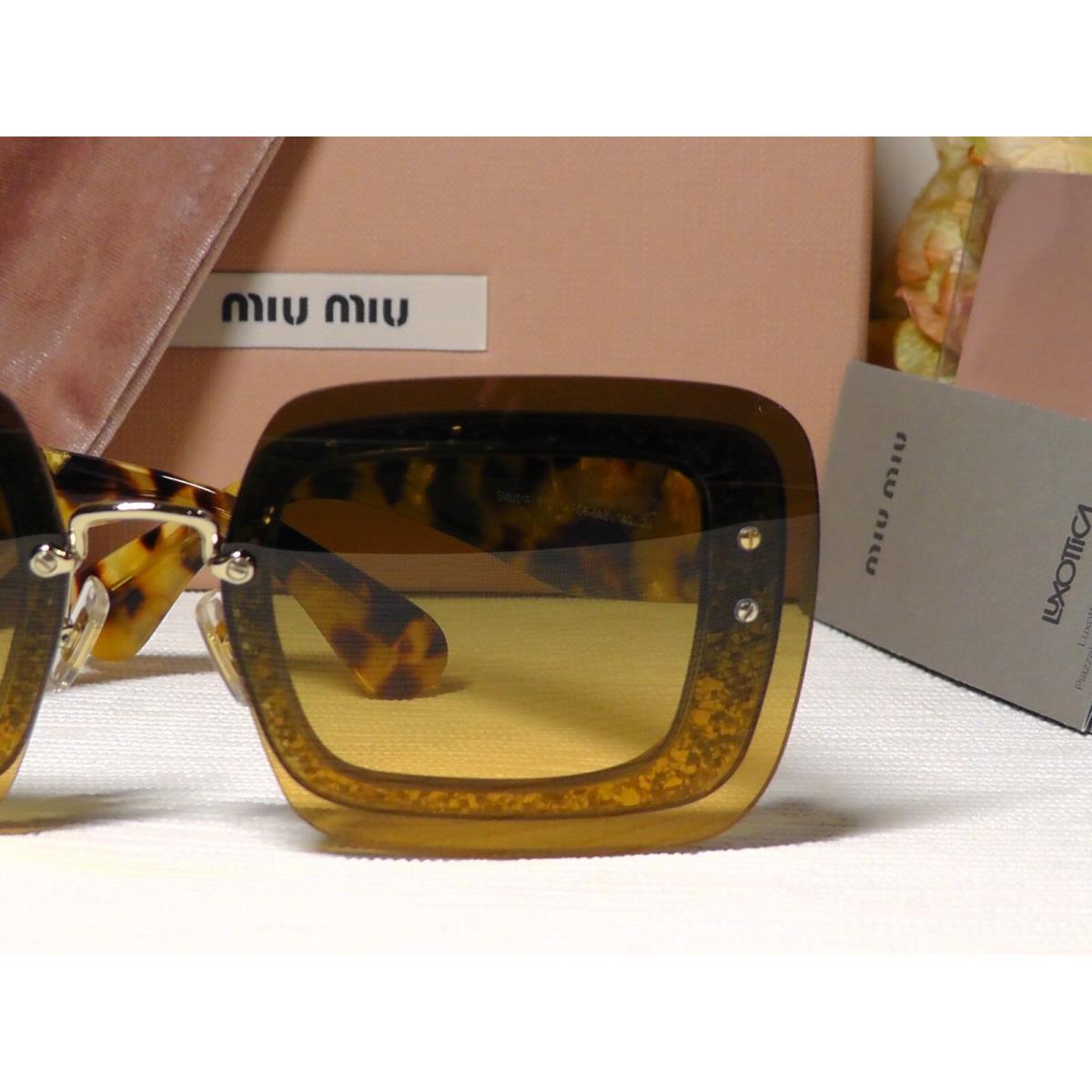 Miu Miu sunglasses  - Light Havana Frame, Gray / Yellow Lens 1