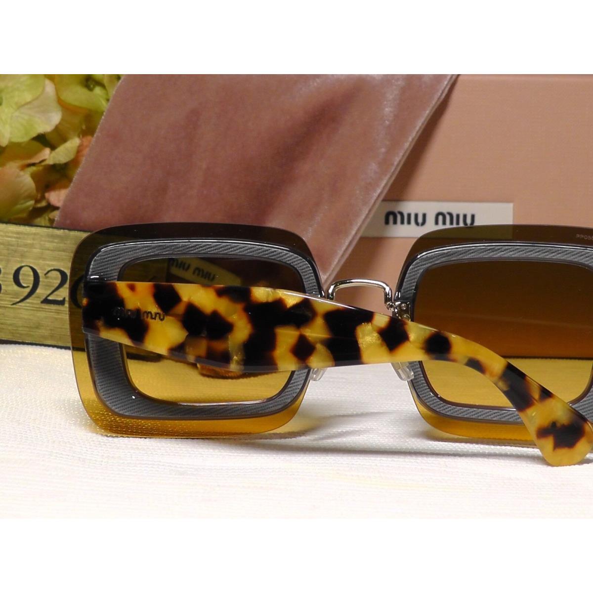 Miu Miu sunglasses  - Light Havana Frame, Gray / Yellow Lens 3