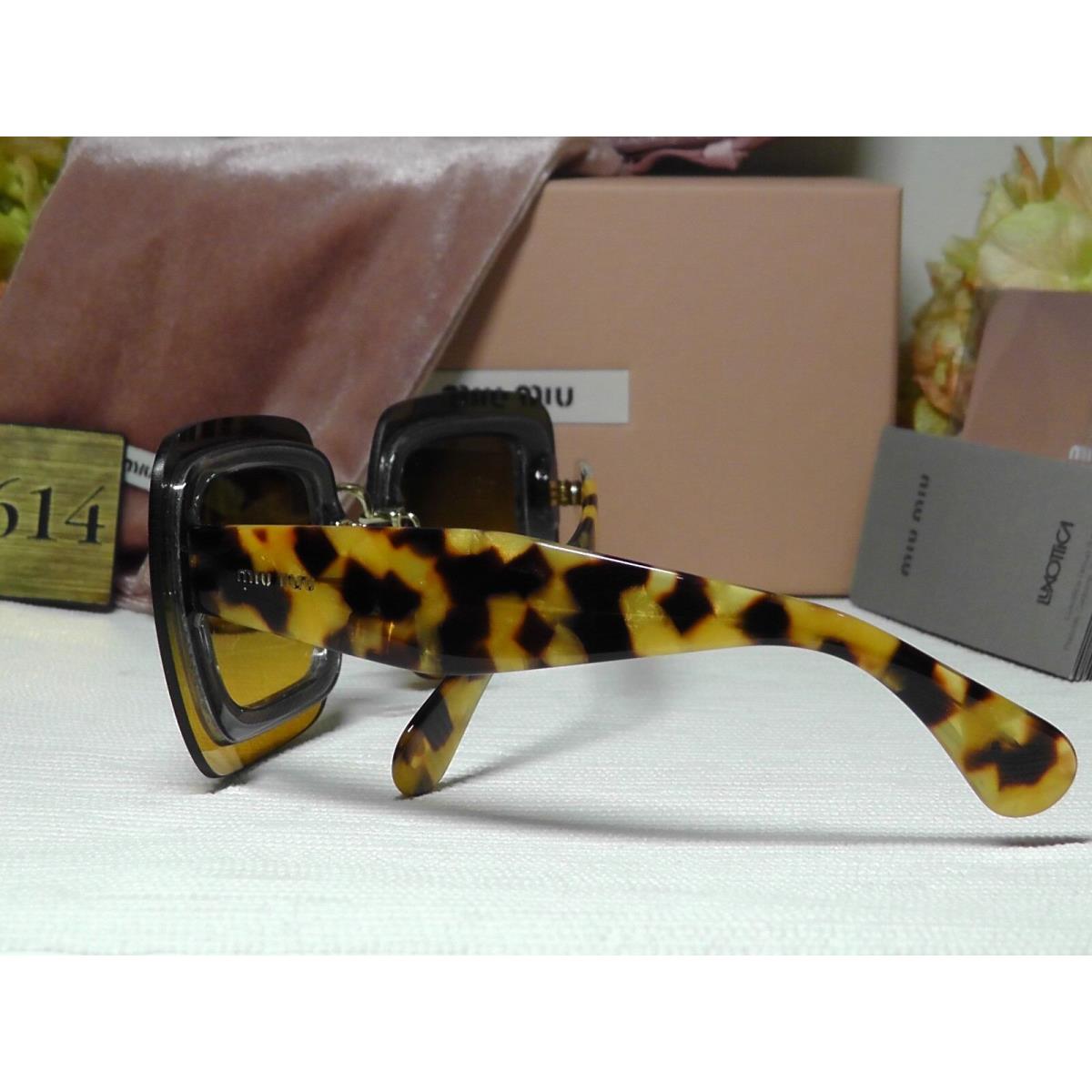 Miu Miu sunglasses  - Light Havana Frame, Gray / Yellow Lens 7