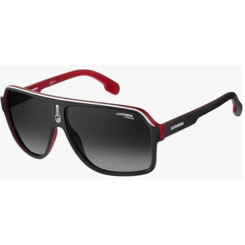 Carrera Matt Black Red White Pilots Sunglasses Gradiant Lenses 1001/S BLX/90