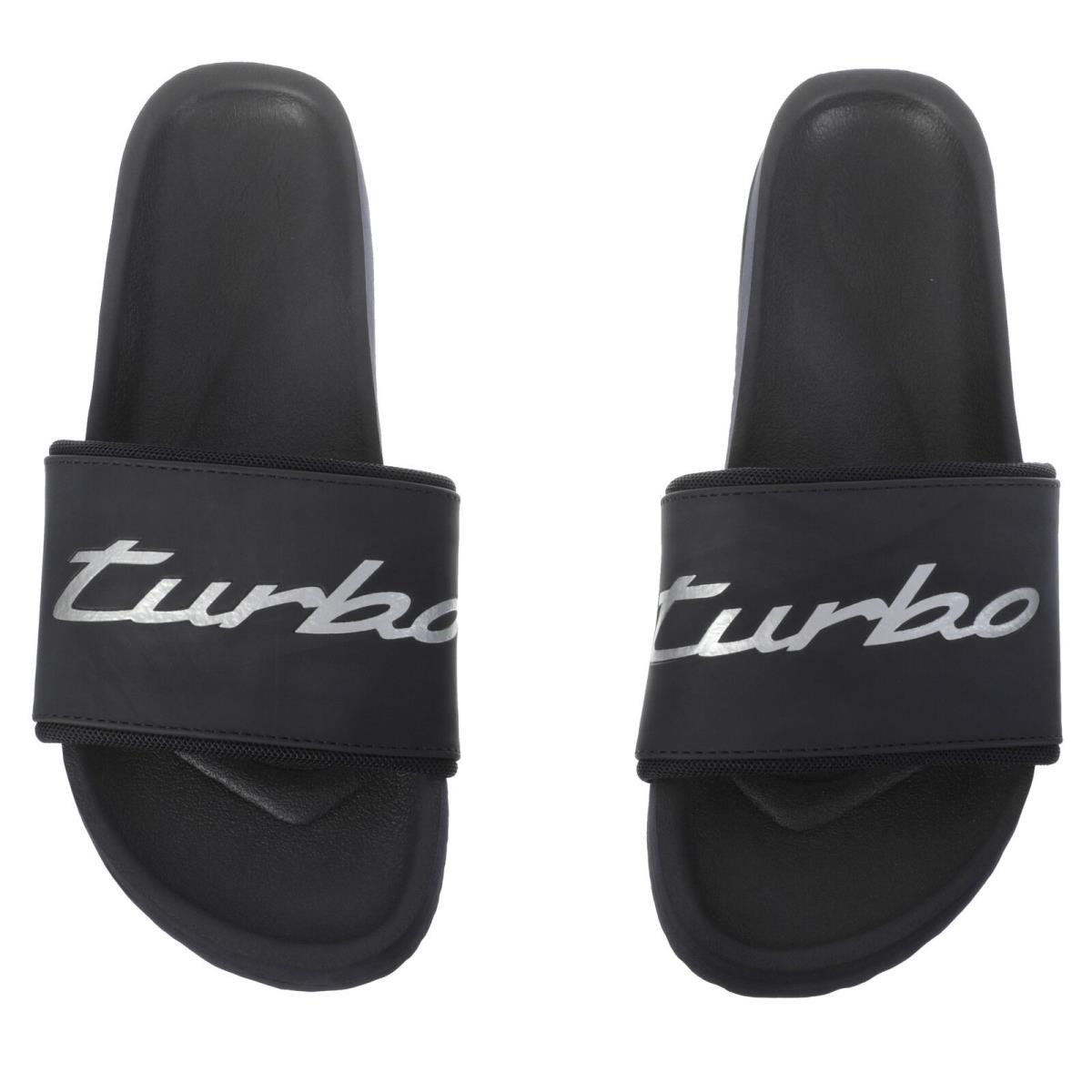 Porsche Turbo Unisex Slide Sandals Black W/carry Bag WAP-215-039-0L-TRB