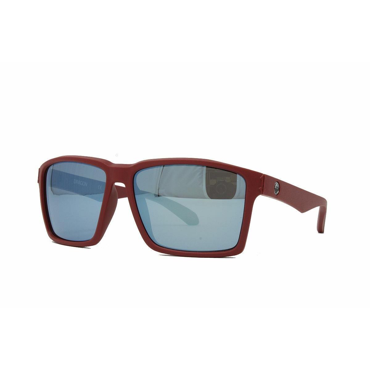 Dragon Men`s Sunglasses DR Method 528 Matte Redwood W/grey Blue Mirror Lens