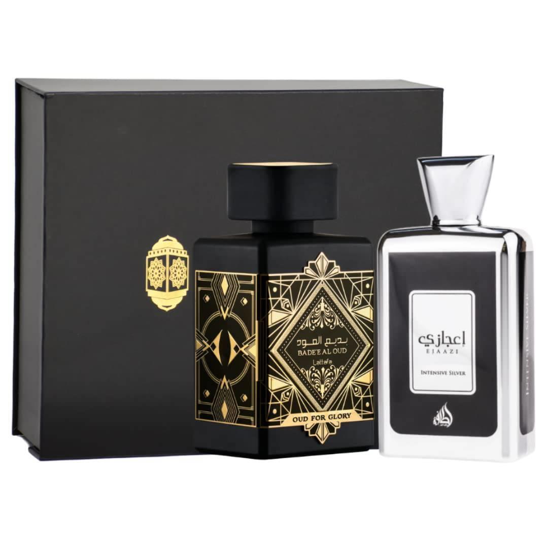 Lattafa Badee Al Oud For Glory Ejaazi Intensive Silver EDP-100ml w/ Magnetic Box