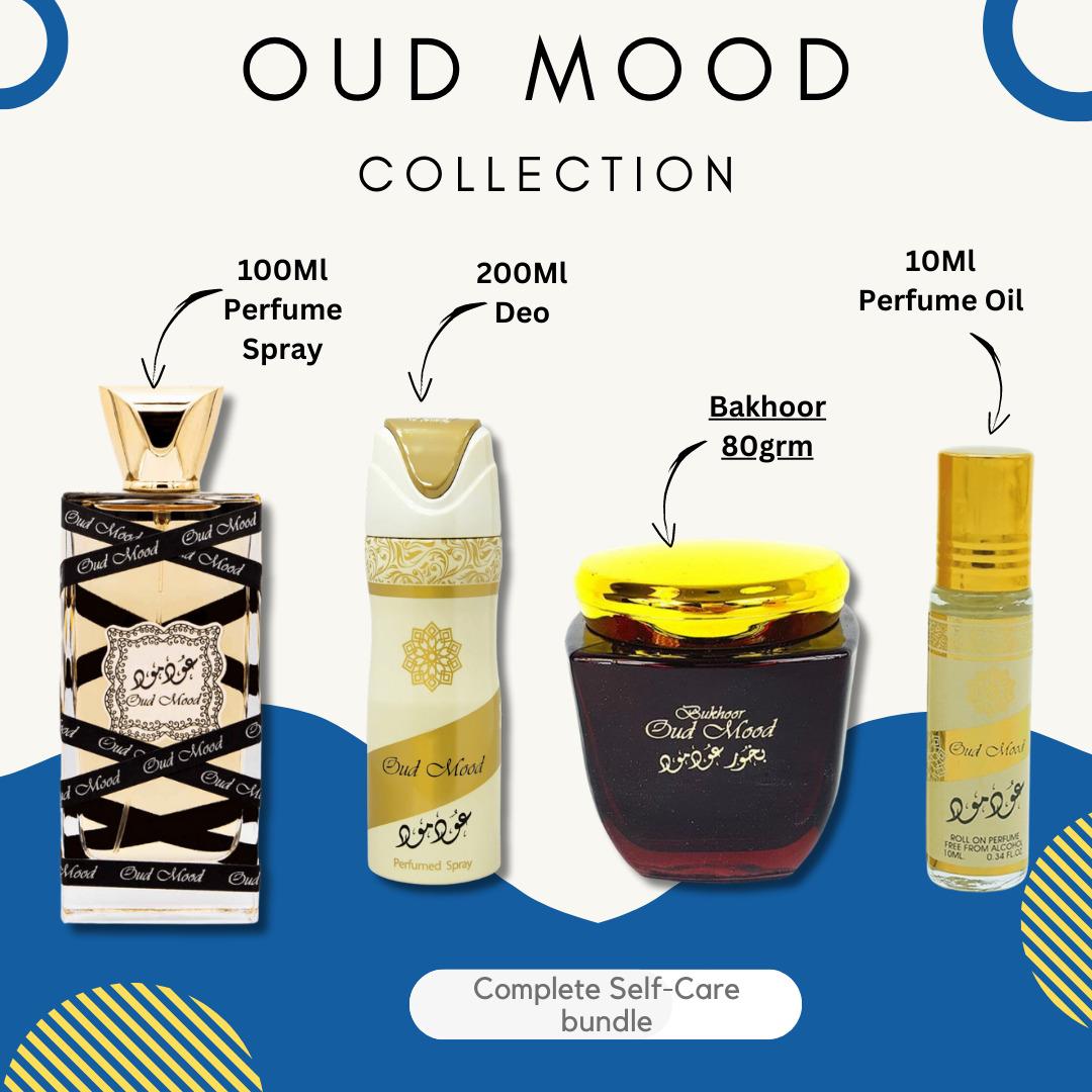 Lattafa Oud Mood Collection-1 Spray 1 Deo 1 Perfume Oil 1 Bakhoor