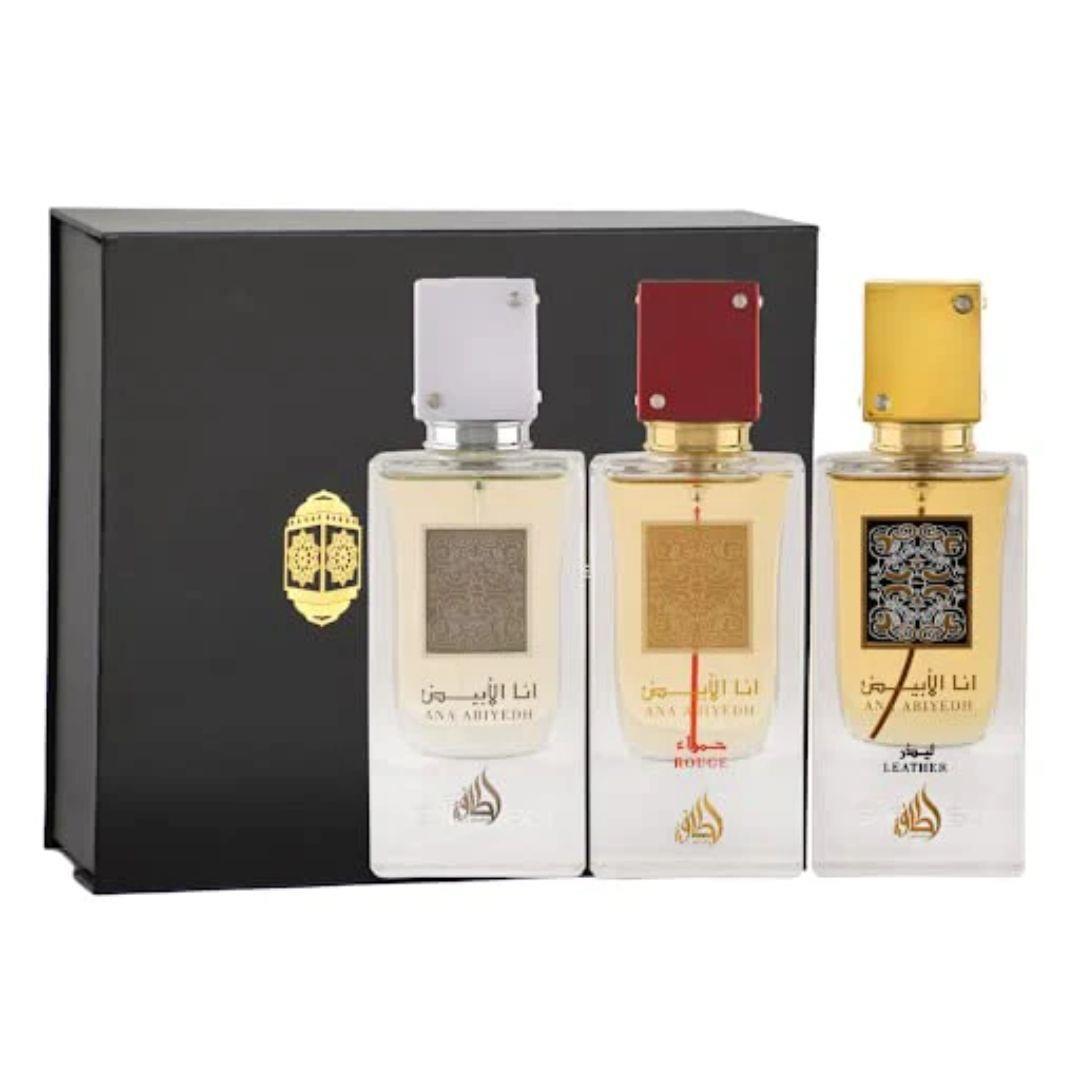 Lattafa Ana Abiyedh Ana Abiyedh Leather Ana Abiyedh Rouge EDP-60ml with Magnetic Box