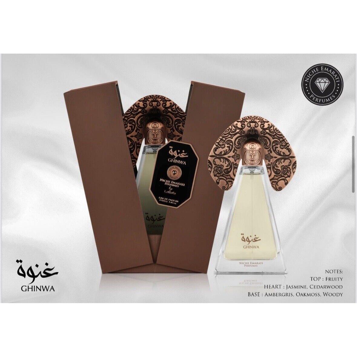 Ghinwa Edp Perfume By Lattafa Niche Emarati 100 ML Hot Newest Super Release