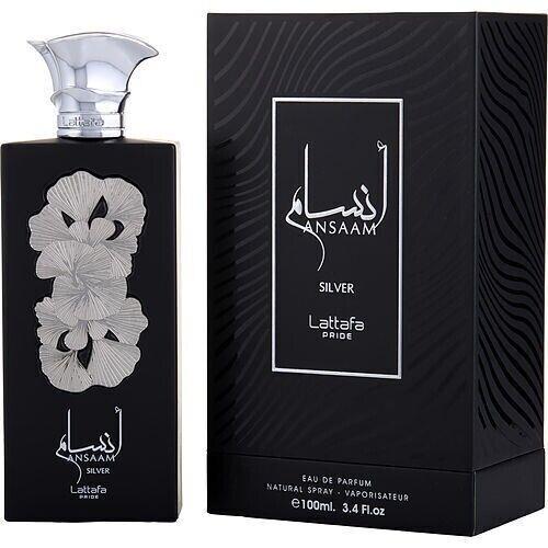 Lattafa Pride Ansaam Silver by Lattafa Eau de Parfum Spray 3.4 oz-100 ml New