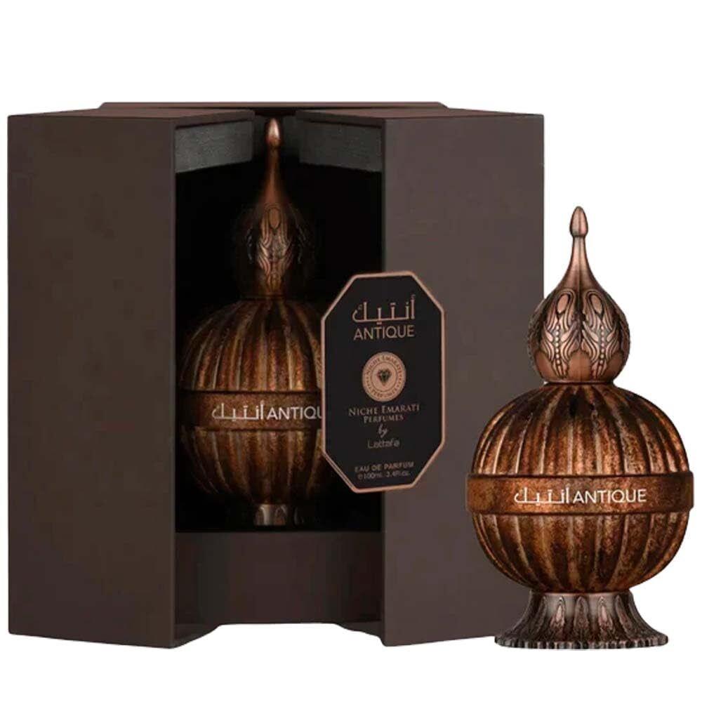 Lattafa Niche Emarati Antique 3.4 Eau DE Parfum Spray Metal Bottle