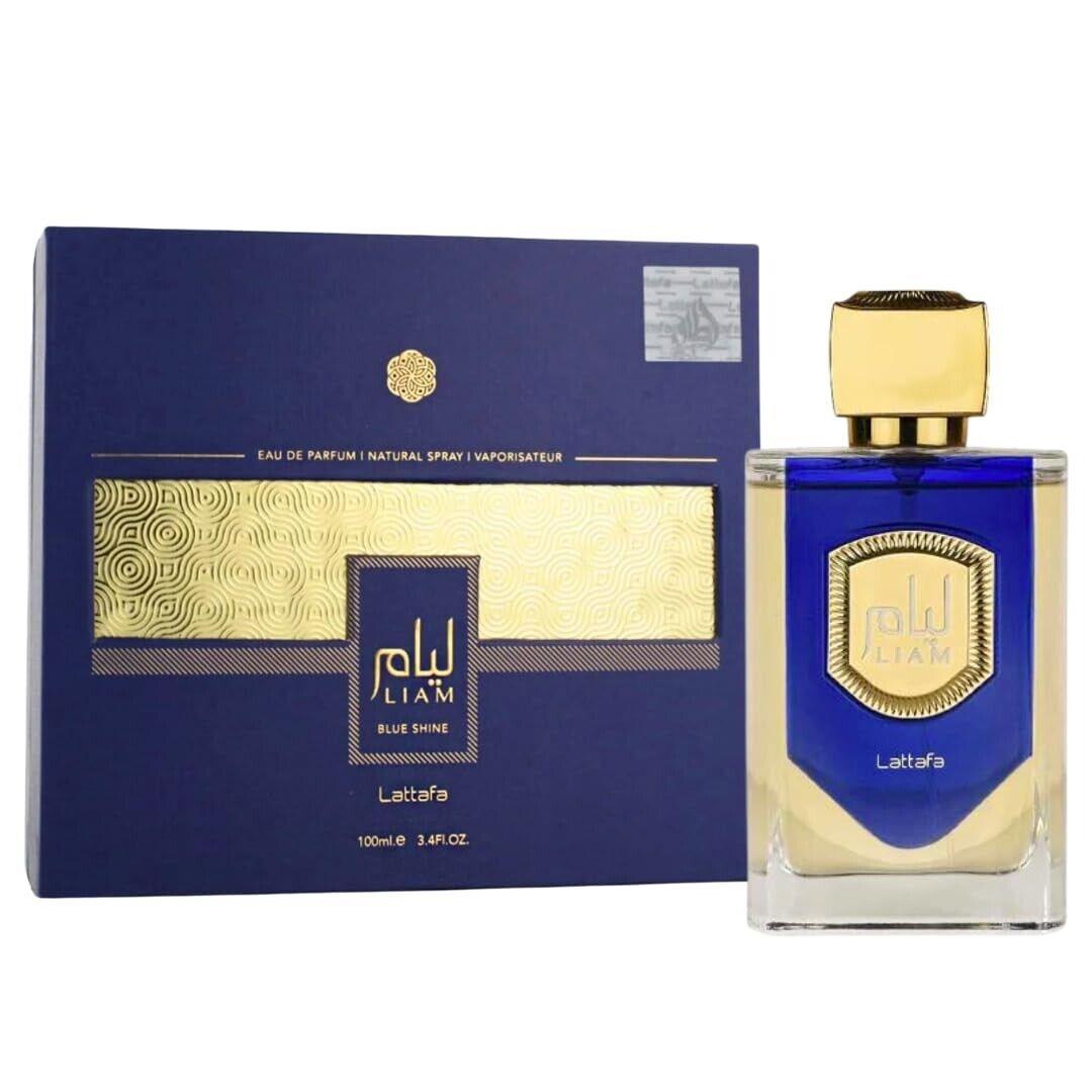 Liam Blue Shine by Lattafa Eau De Parfum Spray For Men 3.4oz Box