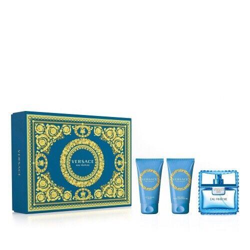 Versace Eau Fraiche Men 3PC Gift Set - 1.7OZ Edt + 1.7OZ S.gel + 1.7OZ A.s. Balm