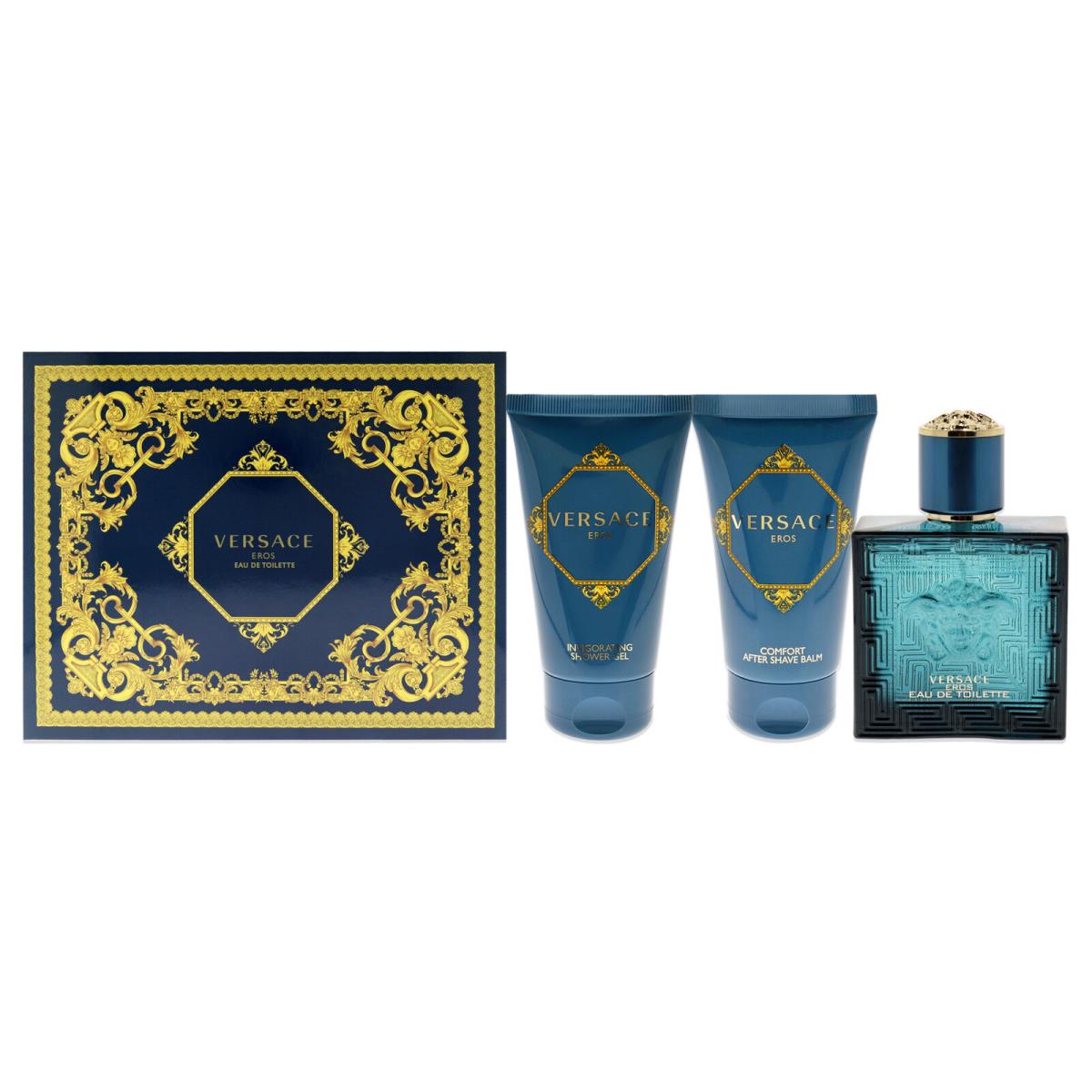 Pack of 2 Versace Eros by Versace For Men - 3 Pc Gift Set