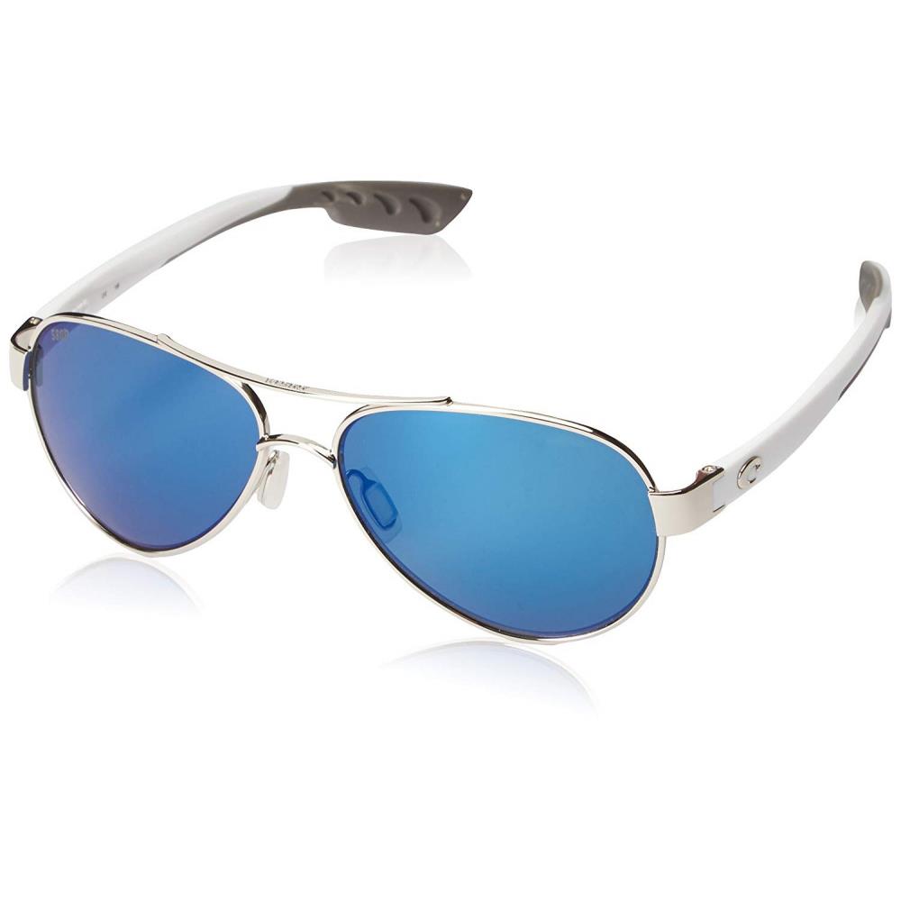 Costa Del Mar Loreto Sunglasses - Frame: Silver, Lens: Gray Blue Mirrored