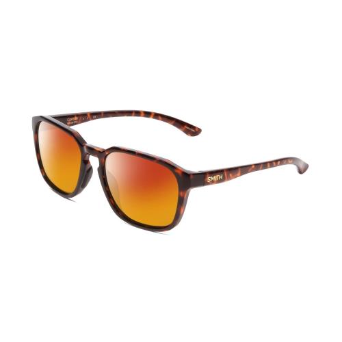 Smith Optic Contour Unisex Designer Polarized Sunglasses in Tortoise Havana 56mm Red Mirror Polar