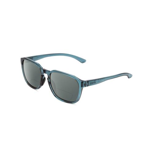 Smith Contour Polarized Bi-focal Sunglasses in Crystal Blue Green 56mm 41 Option Grey