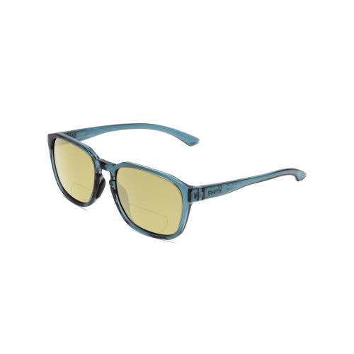 Smith Contour Polarized Bi-focal Sunglasses in Crystal Blue Green 56mm 41 Option Yellow