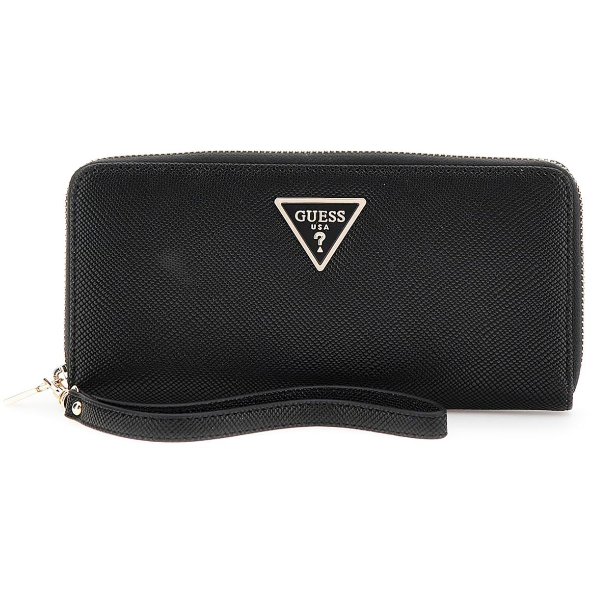 Guess Swzg8500460 Laurel Maxi Zip Wallet In Black