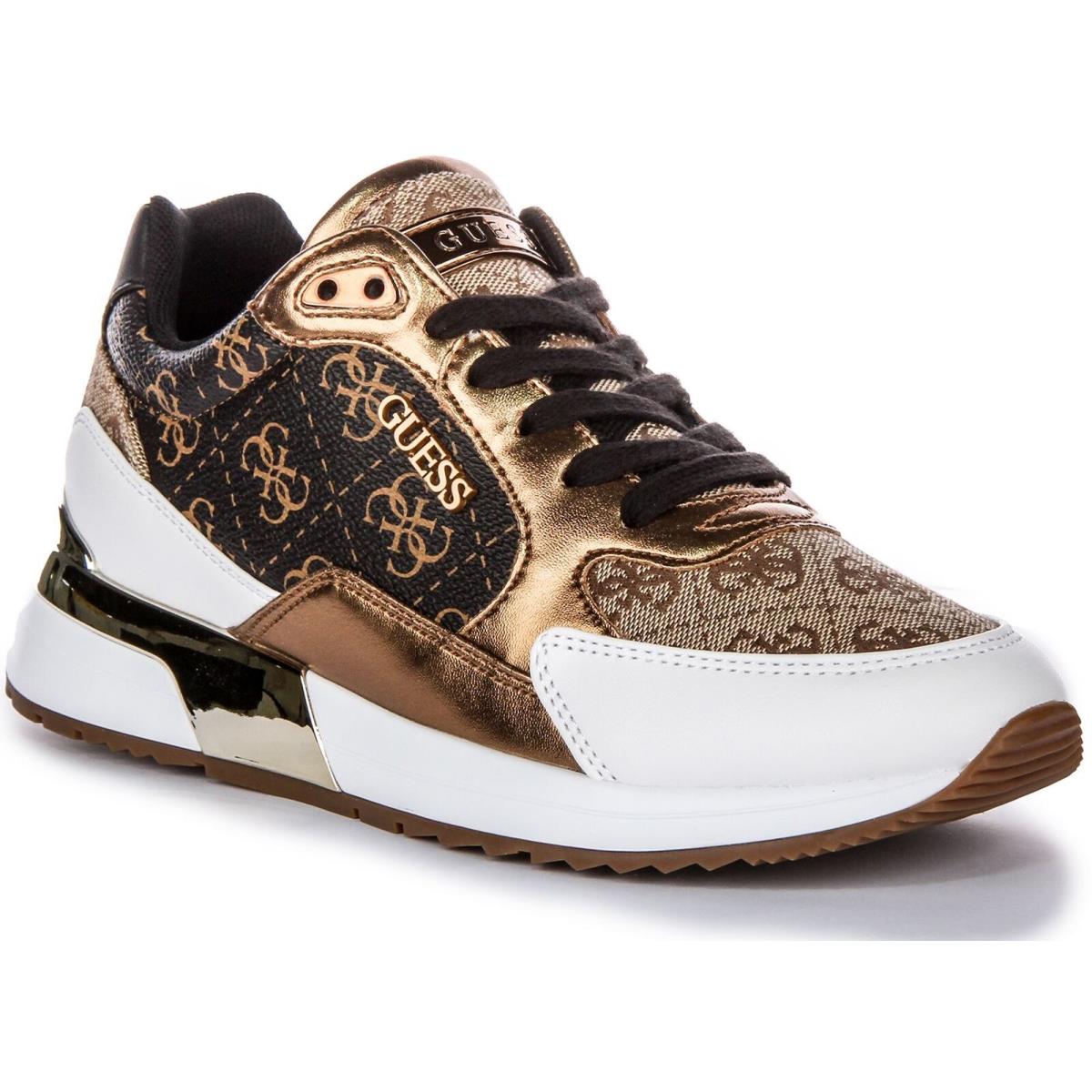 Guess Fltmoxele12 Moxea 4G Peony Womens Trainer Chocobrown US 5 - 12