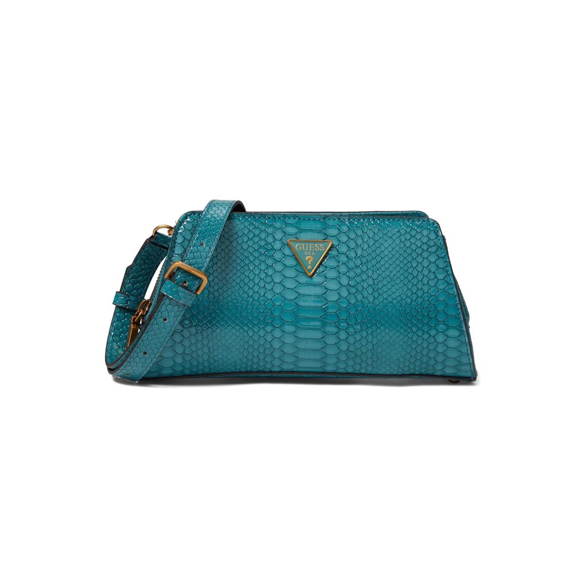 Woman`s Handbags Guess Annita Crossbody Top Zip Teal