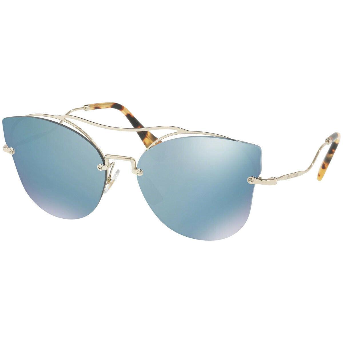 Miu Miu MU52SS ZVN-5Q0 Gold/blue Silver Mirrored Butterfly Sunglasses