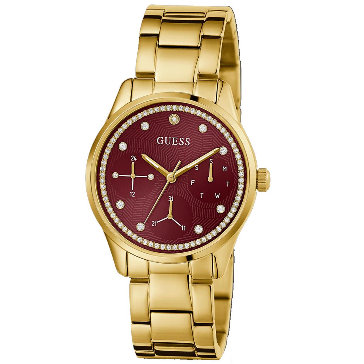 Guess Women`s Classic Red Dial Watch - GW0659L5