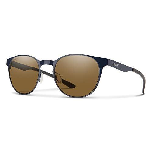 Smith Eastbank Metal Round Sunglasses French Navy Blue/chromapop Polarized Brown