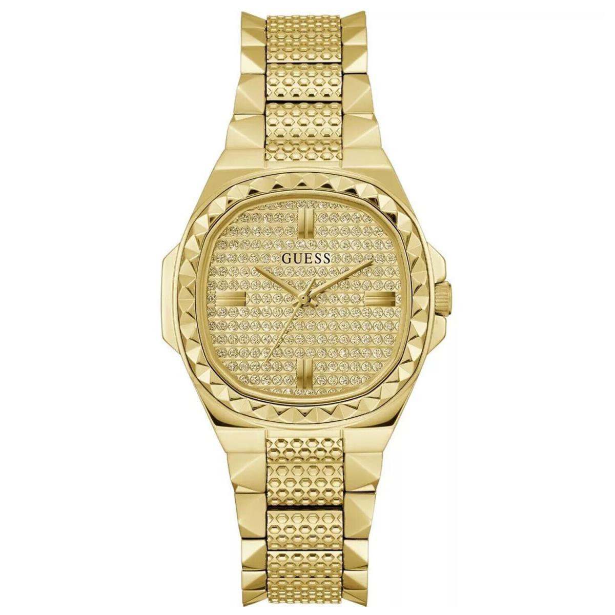 Guess Women`s Rebellious Gold Tone Analog Gold Dial Watch - GW0601L1