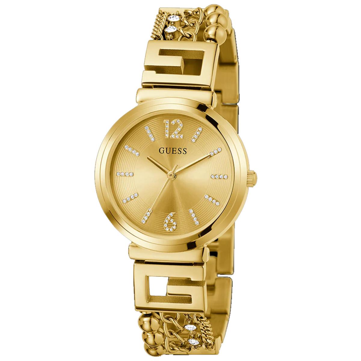 Guess Women`s Gold Tone Analog Gold Dial Watch - GW0545L2