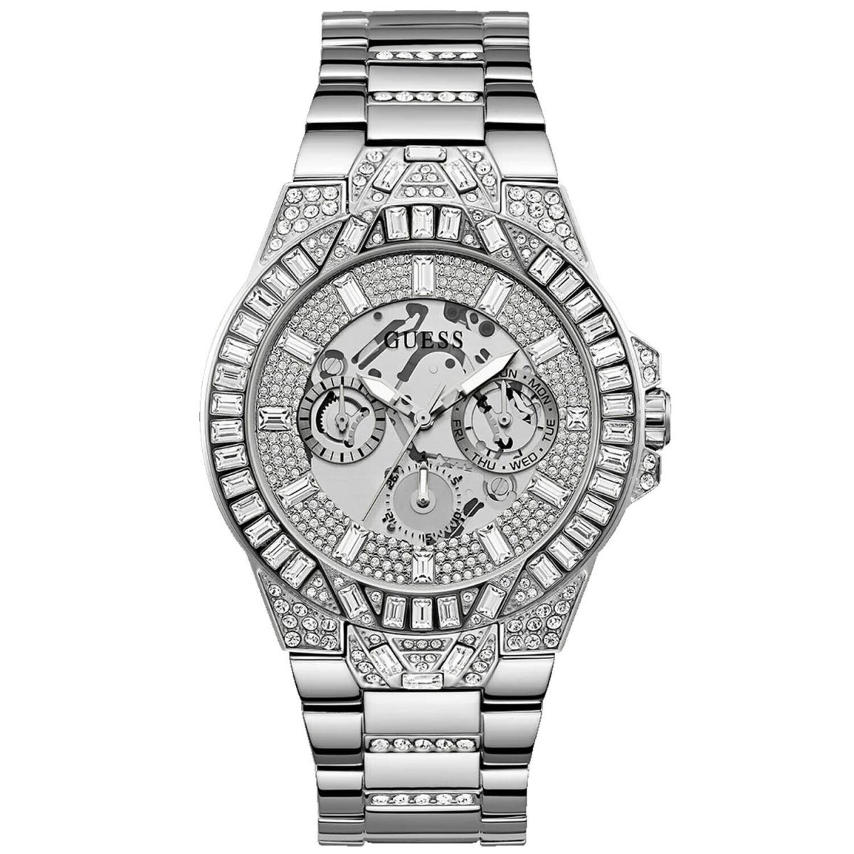 Guess Men`s Trend Silver Tone Multi-function Silver Dial Watch - GW0516G1