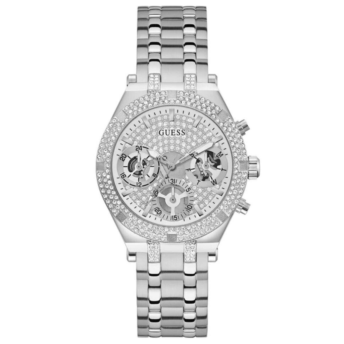 Guess Women`s Silver Tone Multi-function Silver Dial Watch - GW0440L1