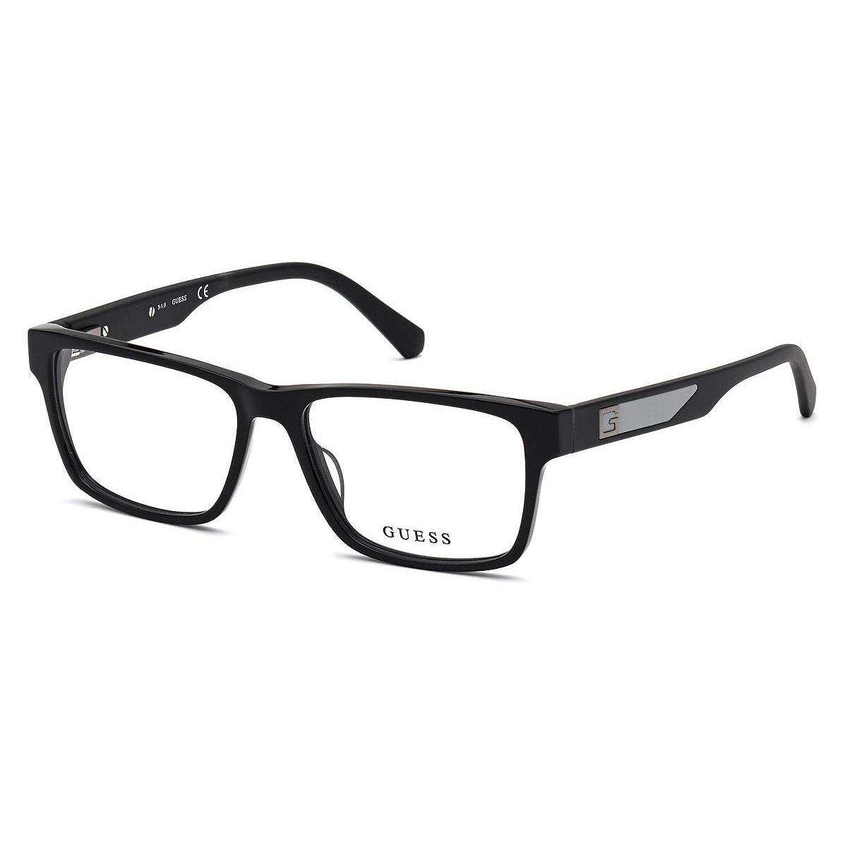 Guess GU-50018 001 Shiny Black Eyeglasses 52/15/145