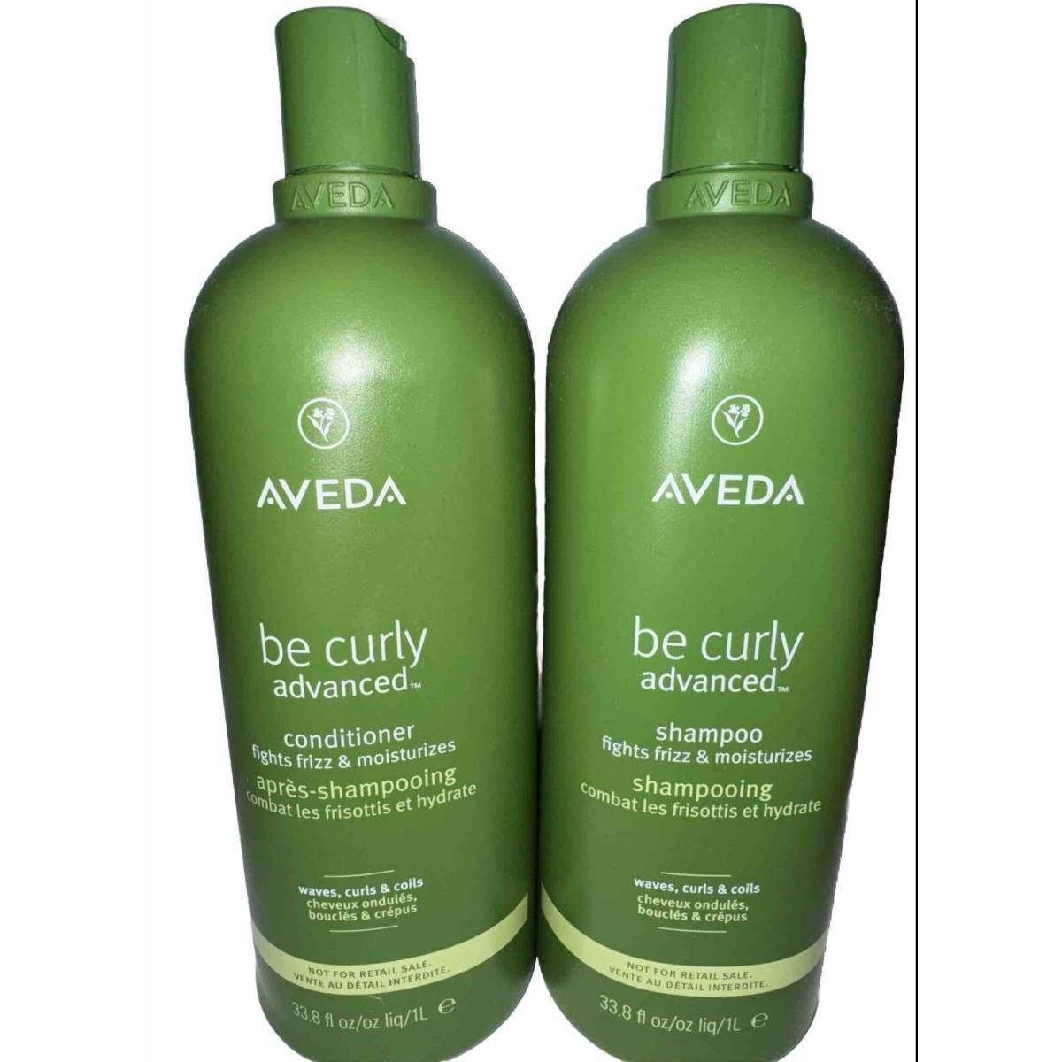 Aveda Be Curly Advanced Shampoo and Conditioner Liter Set Duo 33.8oz