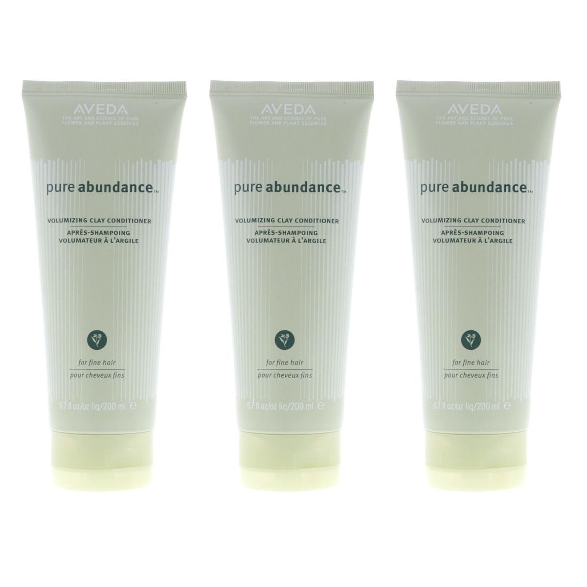 Aveda Pure Abundance Volumizing Clay Conditioner 6.7 oz Pack of 3