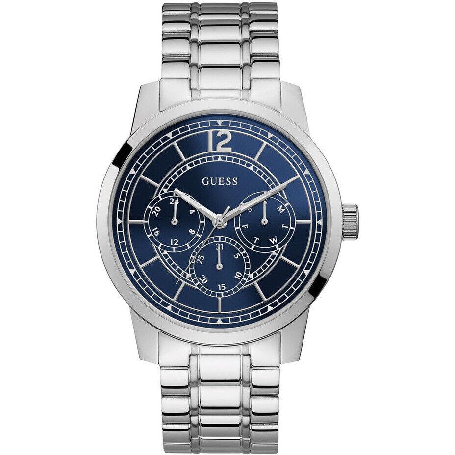 Guess Men`s Stainless Steel Skyline Watch W1259G1 Casual 45MM