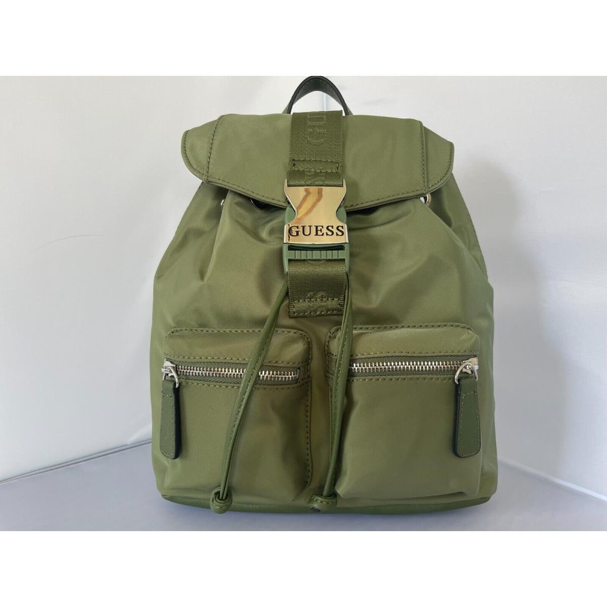 Guess Alpena Nylon Olive Backpack Tote NL851230