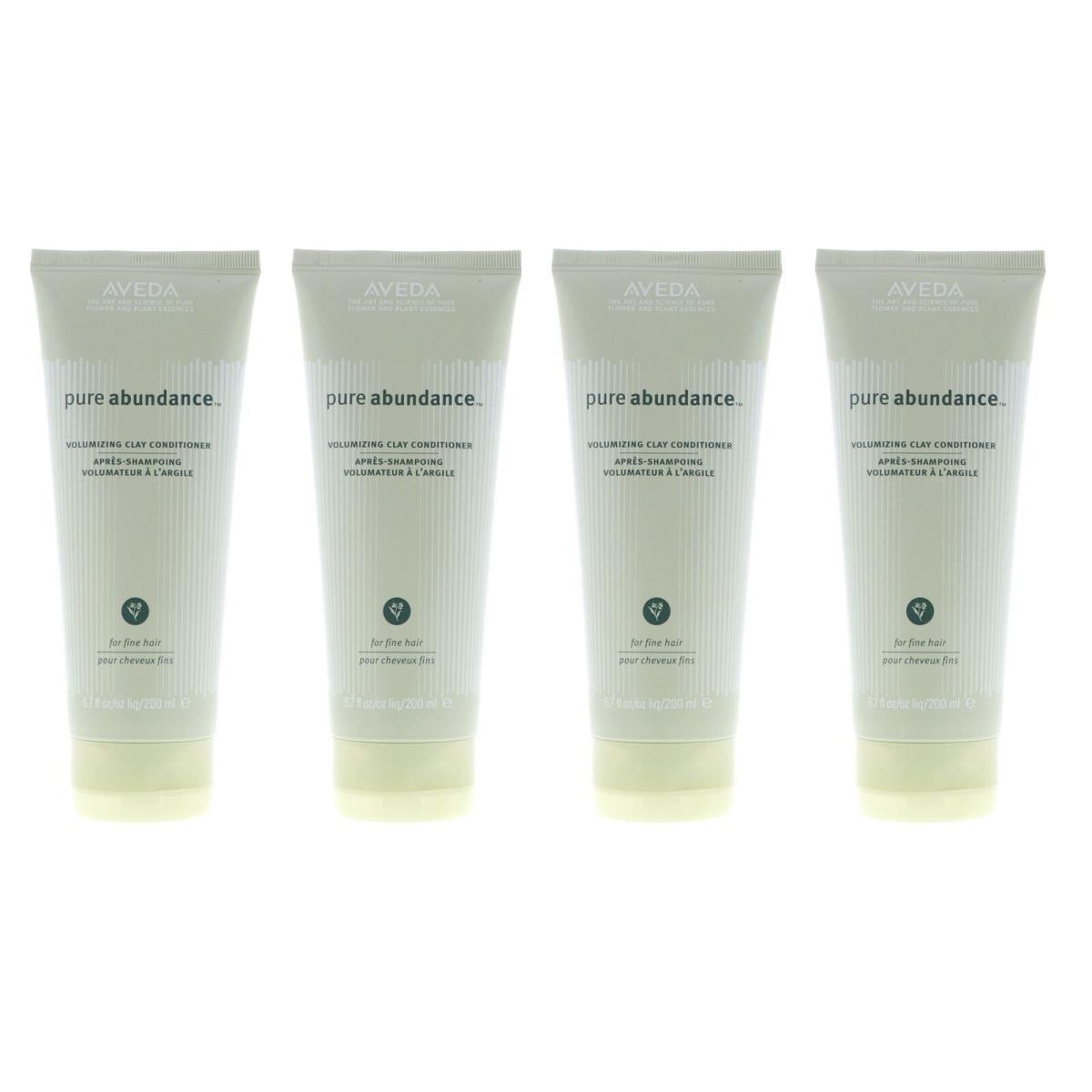 Aveda Pure Abundance Volumizing Clay Conditioner 6.7 oz Pack of 4