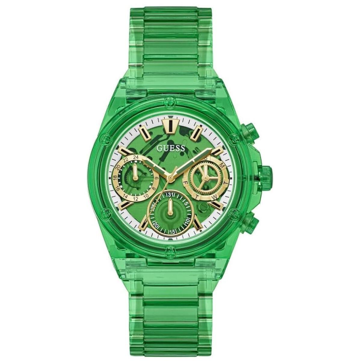 Guess Women`s Classic Green Dial Watch - GW0650L3