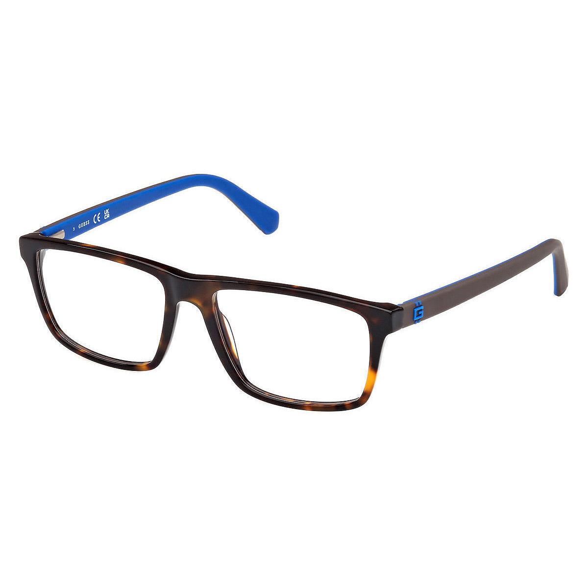 Guess GU-50130 052 Dark Havana Blue Eyeglasses 57/16/145