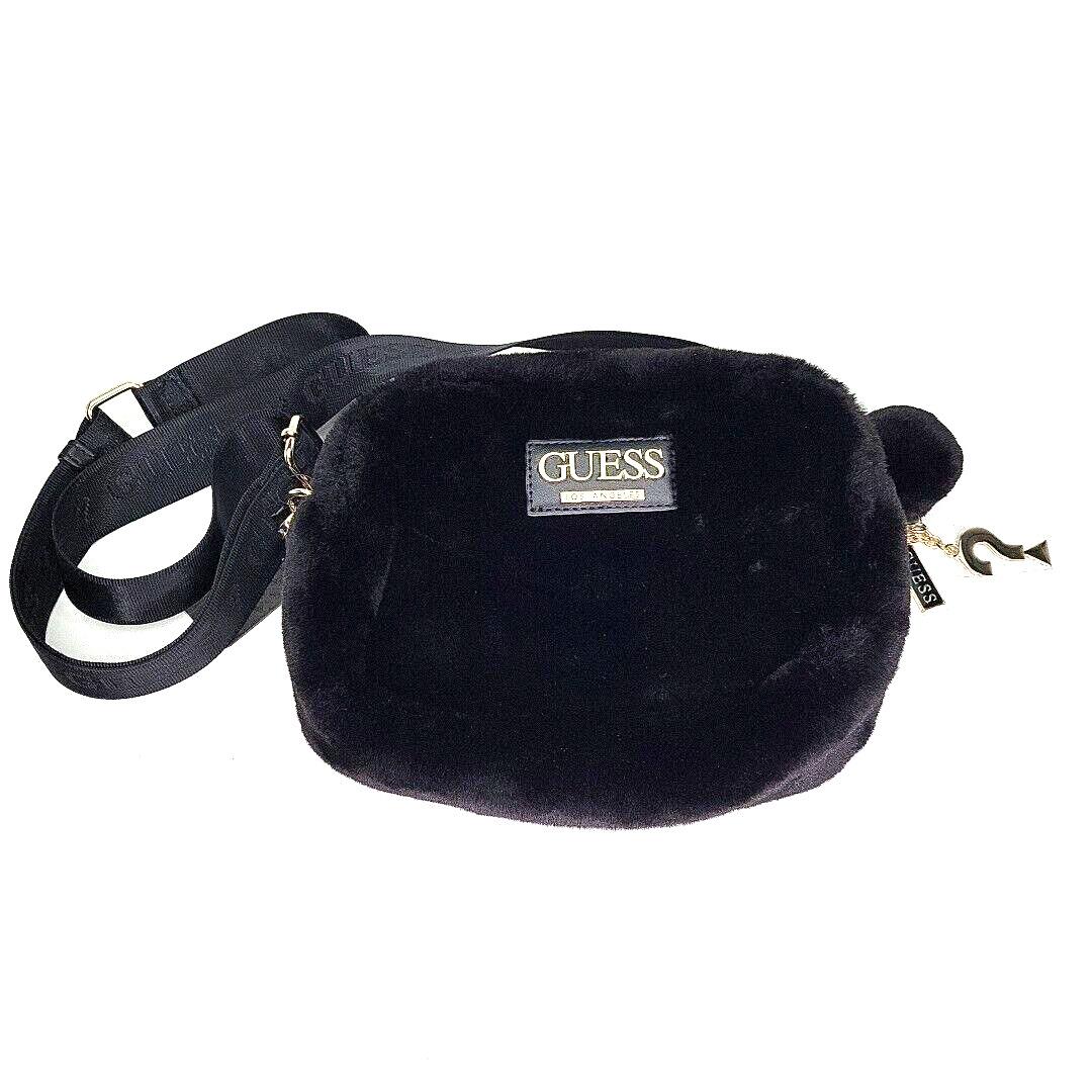 Vintage Mini Bag Guess Los Angeles Black Fur Shoulder Purse